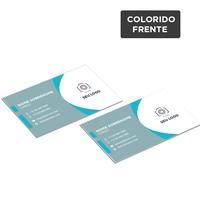 Cartão de Visita 8,5x5,5cm / 4x0 / reciclato 240g/m² / laminação brilho f/v ref. 11 KCP - PT 100 UN