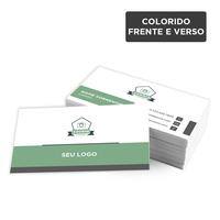 Cartão de Visita 8,5x5,5cm / 4x4 / reciclato 240g/m² / laminação brilho f/v ref. 11 KCP - PT 100 UN