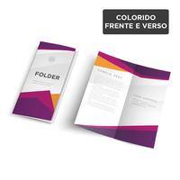 Folder A4/4x4/couché fosco 115g/m²/1 dobra central - Kcp PT 100 UN