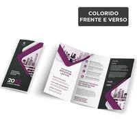 Folders DL (10x20cm) / 4x4 / reciclato 90g/m² / 2 dobras C PT 100 UN