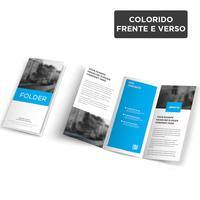 Folders DL (10x20cm) / 4x4 / reciclato 120g/m² / 2 dobras C PT 100 UN
