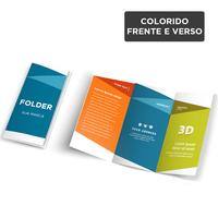 Folders DL (10x20cm) / 4x4 / couché fosco 115g/m² / 2 dobras C PT 100 UN