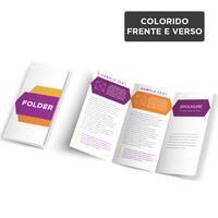Folders DL (10x20cm) / 4x4 / couché fosco 150g/m² / 2 dobras C PT 100 UN