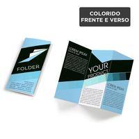 Folders DL (10x20cm) / 4x4 / offset 120g/m² / 2 dobras Z PT 100 UN
