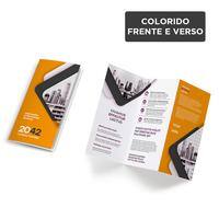 Folders DL (10x20cm) / 4x4 / couché fosco 115g/m² / 2 dobras Z PT 100 UN