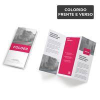 Folders DL (10x20cm) / 4x4 / couché fosco 150g/m² / 2 dobras Z PT 100 UN