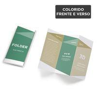 Folders DL (10x20cm) / 4x4 / reciclato 90g/m² / 2 dobras Z PT 100 UN