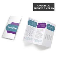 Folders DL (10x20cm) / 4x4 / reciclato 120g/m² / 2 dobras Z PT 100 UN
