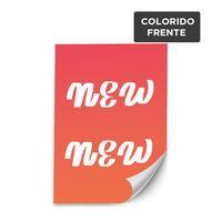 Adesivo / Etiqueta A5 / 4x0 / papel adesivo brilho 190g/m² ref. 18 KCP - PT 100 UN