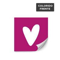 Adesivo / Etiqueta 10x10cm / 4x0 / papel adesivo fosco 190g/m² ref. 19 KCP - PT 100 UN