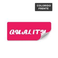 Adesivo / Etiqueta 9x5cm / 4x0 / papel adesivo brilho 190g/m² ref. 18 KCP - PT 100 UN