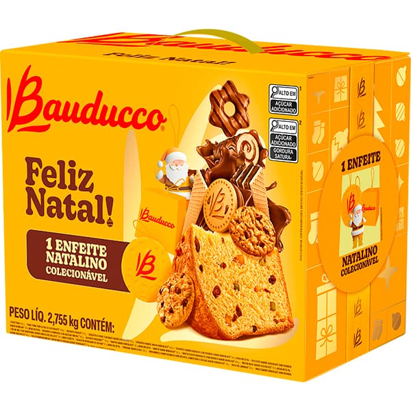 Cesta de natal G, 2025, com 21 itens, Bauducco CX 1 UN