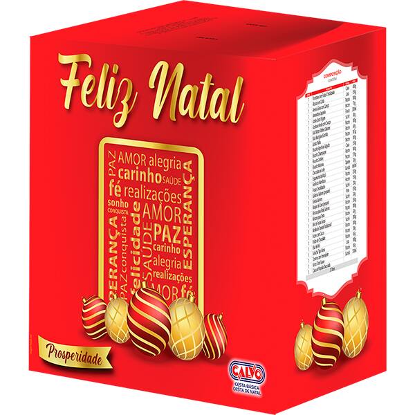 Cesta de natal Prosperidade com 32 itens, Calvo - CX 1 UN Cesta de natal Prosperidade com 32 itens, Calvo - CX 1 UN