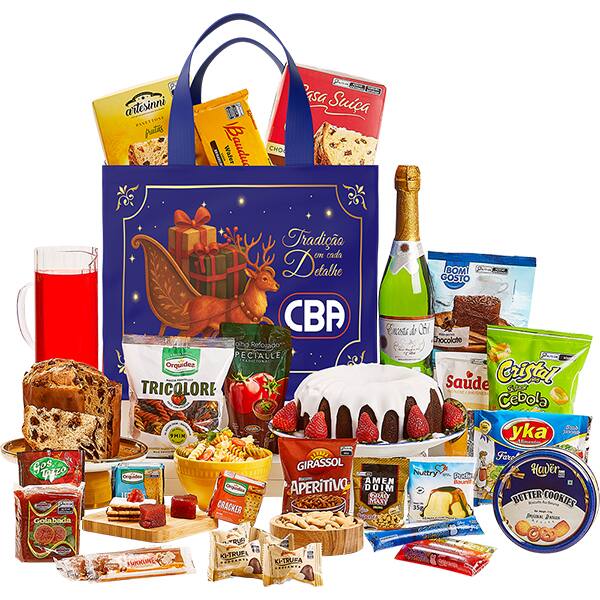 Cesta de Natal Rena com 31 itens, Cba - CX 1 UN