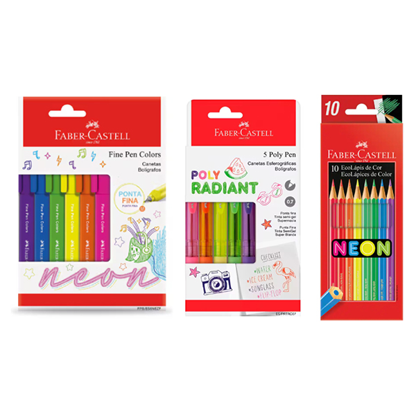 Kit Pop (Neon), Faber-Castell - 1 UN Kit Pop (Neon), Faber-Castell - 1 UN