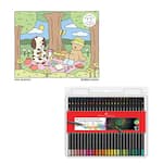 Kit de Colorir Dias Quentes – Bobbie Goods + Lápis de Cor SuperSoft 50 cores, Faber-Castell - CX 1 UN