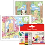Kit de Colorir Bobbie Goods + Pincel marcador permanente Multimark, 1.0mm, Estojo com 6 Cores, Faber-Castell - CX 6 UN