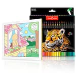 Kit de Colorir Do Dia para Noite – Bobbie Goods + Lápis De Cor redondo Supersoft, 50 Cores, Faber-Castell - ET 50 UN