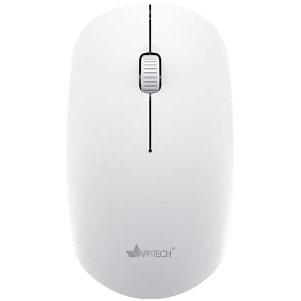 Mouse sem fio, 1200DPI, Branco, MW252, App-Tech + Pilha Alcalina Duracell Pequena AA, Optimum CX 1 UN