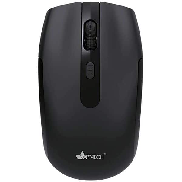 Mouse sem fio, 1600DPI, Preto, MW300, App-Tech + Pilha Alcalina Duracell Palito AAA, Optimum CX 1 UN