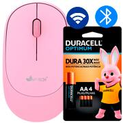Mouse sem fio bluetooth, 1200DPI, Rosa, MWB451, App-Tech + Pilha Alcalina Duracell Pequena AA, Optimum CX 1 UN Mouse sem fio bluetooth, 1200DPI, Rosa, MWB451, App-Tech + Pilha Alcalina Duracell Pequena AA, Optimum CX 1 UN