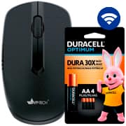 Mouse sem fio bluetooth, 1200DPI, Preto, MW150, App-Tech + Pilha Alcalina Duracell Palito AAA, Optimum CX 1 UN Mouse sem fio bluetooth, 1200DPI, Preto, MW150, App-Tech + Pilha Alcalina Duracell Palito AAA, Optimum CX 1 UN