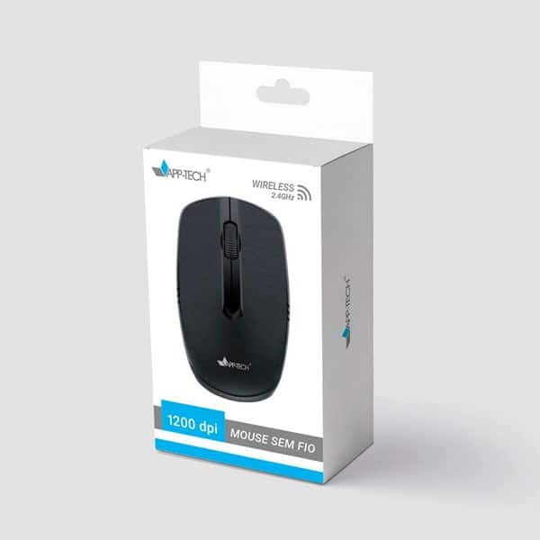 Mouse sem fio bluetooth, 1200DPI, Preto, MW150, App-Tech + Pilha Alcalina Duracell Palito AAA, Optimum CX 1 UN