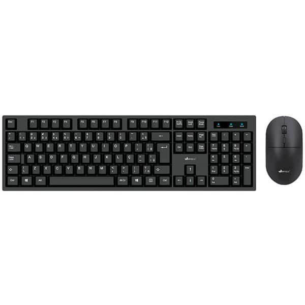 Kit Wireless (Teclado/Mouse), Preto, KMW100, App-Tech + Pilha Alcalina Duracell Palito AAA, Optimum CX 1 UN