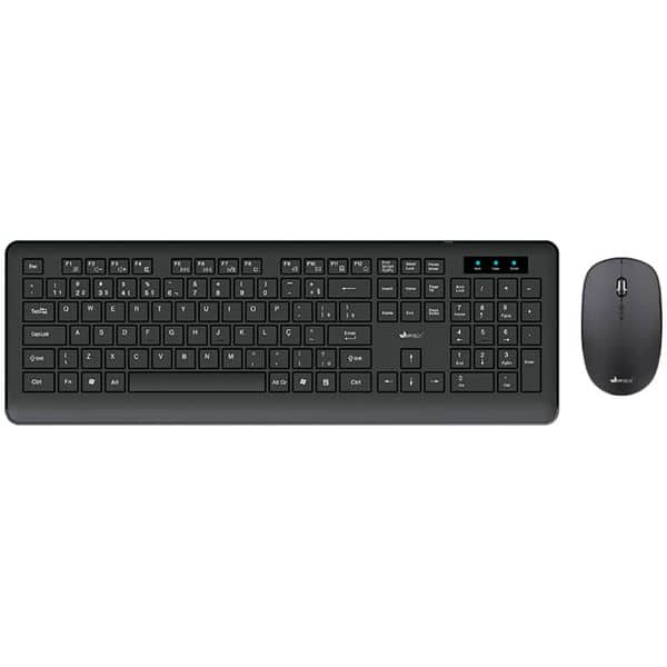 Kit Wireless (Teclado/Mouse), Preto, KMW200, App-Tech + Pilha Alcalina Duracell Palito AAA, Optimum CX 1 UN