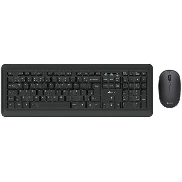 Kit Wireless (Teclado/Mouse), Preto, KMW300, App-Tech + Pilha Alcalina Duracell Palito AAA, Optimum CX 1 UN