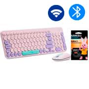 Teclado e Mouse sem Fio, Wireless, Padrão ABNT2, Lilás, KMW278L, Ergo + Pilha Alcalina Duracell Palito AAA, Optimum CX 1 UN Teclado e Mouse sem Fio, Wireless, Padrão ABNT2, Lilás, KMW278L, Ergo + Pilha Alcalina Duracell Palito AAA, Optimum CX 1 UN