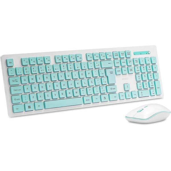 Teclado e Mouse sem Fio, Wireless, Padrão ABNT2, Branco, KMW206W, Ergo + Pilha Alcalina Duracell Palito AAA, Optimum CX 1 UN