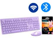 Teclado e Mouse sem Fio, Wireless, Padrão ABNT2, Lilás, KMW206L, Ergo + Pilha Alcalina Duracell Palito AAA, Optimum CX 1 UN Teclado e Mouse sem Fio, Wireless, Padrão ABNT2, Lilás, KMW206L, Ergo + Pilha Alcalina Duracell Palito AAA, Optimum CX 1 UN