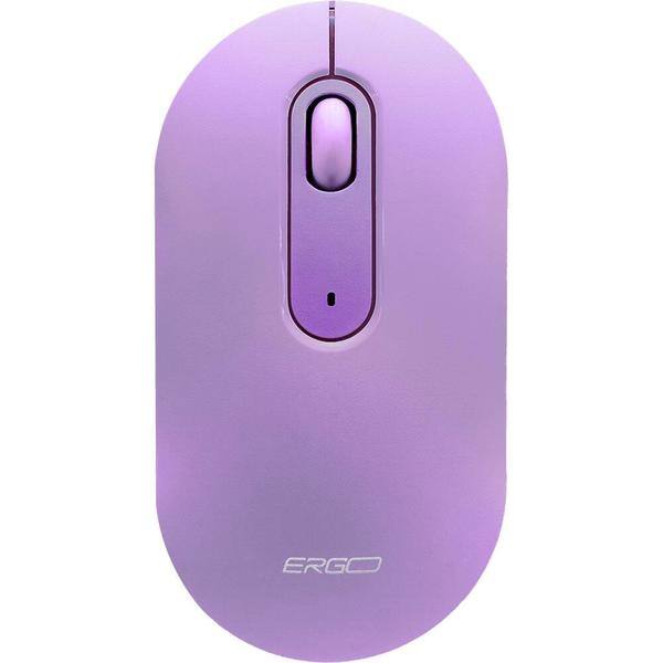 Mouse sem fio, 1600 DPI, Lilás, MW7034L, Ergo + Pilha Alcalina Duracell Pequena AA, Optimum CX 1 UN