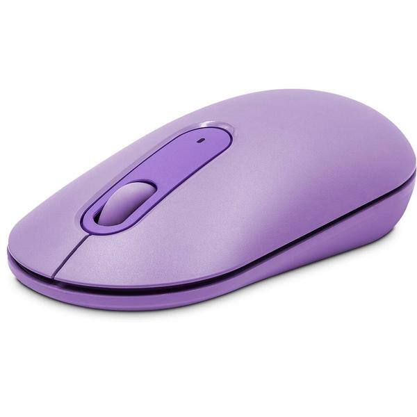 Mouse sem fio, 1600 DPI, Lilás, MW7034L, Ergo + Pilha Alcalina Duracell Pequena AA, Optimum CX 1 UN
