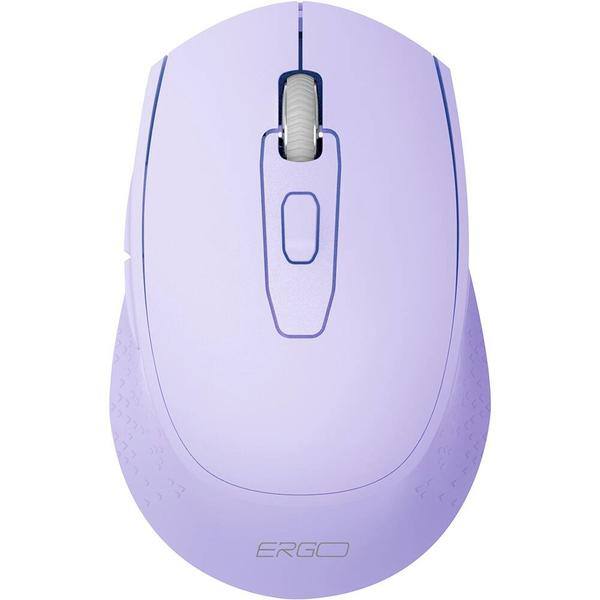 Mouse sem fio, 1600 DPI, Lilás, MW7030L, Ergo + Pilha Alcalina Duracell Pequena AA, Optimum CX 1 UN