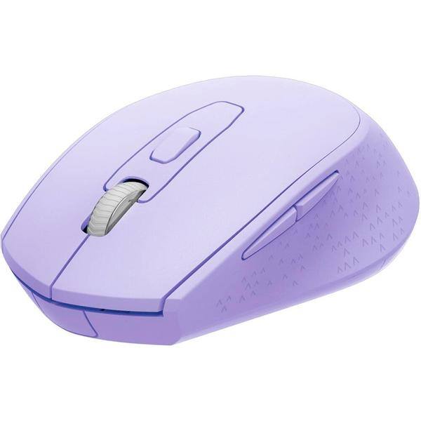 Mouse sem fio, 1600 DPI, Lilás, MW7030L, Ergo + Pilha Alcalina Duracell Pequena AA, Optimum CX 1 UN
