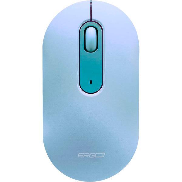 Mouse sem fio, 1600 DPI, Azul, MW7034BL, Ergo + Pilha Alcalina Duracell Pequena AA, Optimum CX 1 UN
