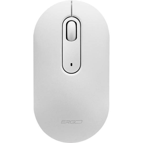 Mouse sem fio, 1600 DPI, Branco, MW7034W, Ergo + Pilha Alcalina Duracell Pequena AA, Optimum CX 1 UN
