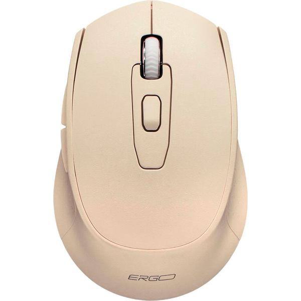 Mouse sem fio, 1600 DPI, Bege, MW7030BG, Ergo + Pilha Alcalina Duracell Pequena AA, Optimum CX 1 UN