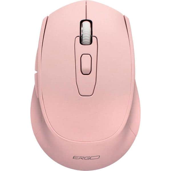 Mouse sem fio, 1600 DPI, Rosa, MW7030P, Ergo + Pilha Alcalina Duracell Pequena AA, Optimum CX 1 UN