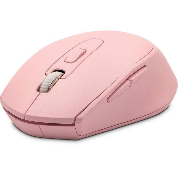 Mouse sem fio, 1600 DPI, Rosa, MW7030P, Ergo + Pilha Alcalina Duracell Pequena AA, Optimum CX 1 UN
