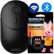 Mouse sem fio, 1600 DPI, Preto, MWB711B, Ergo + Pilha Alcalina Duracell Pequena AA, Optimum CX 1 UN Mouse sem fio, 1600 DPI, Preto, MWB711B, Ergo + Pilha Alcalina Duracell Pequena AA, Optimum CX 1 UN