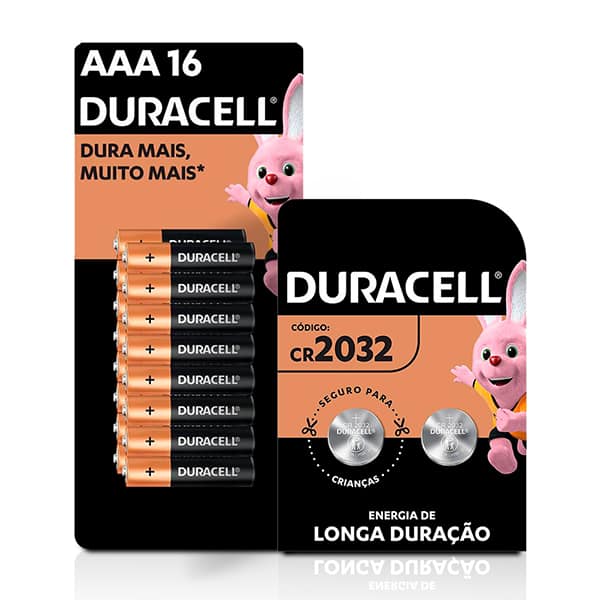 Pilha alcalina palito AAA 1.5V Duracell CX 1 UN