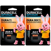 Pilha Alcalina Duracell Optimum Pequena AA com 4 unidades + Pilha Alcalina Duracell Optimum Palito AAA com 4 unidades BT 1 UN Pilha Alcalina Duracell Optimum Pequena AA com 4 unidades + Pilha Alcalina Duracell Optimum Palito AAA com 4 unidades BT 1 UN