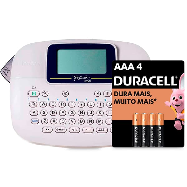 Rotulador eletrônico branco + Pilha alcalina palito AAA Brother CX 1 UN