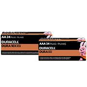 Pilha Alcalina Duracell Pequena AA com 24 Unidades  + Pilha Alcalina Duracell Palito AAA  Com 24 Unidades - CX 24 UN