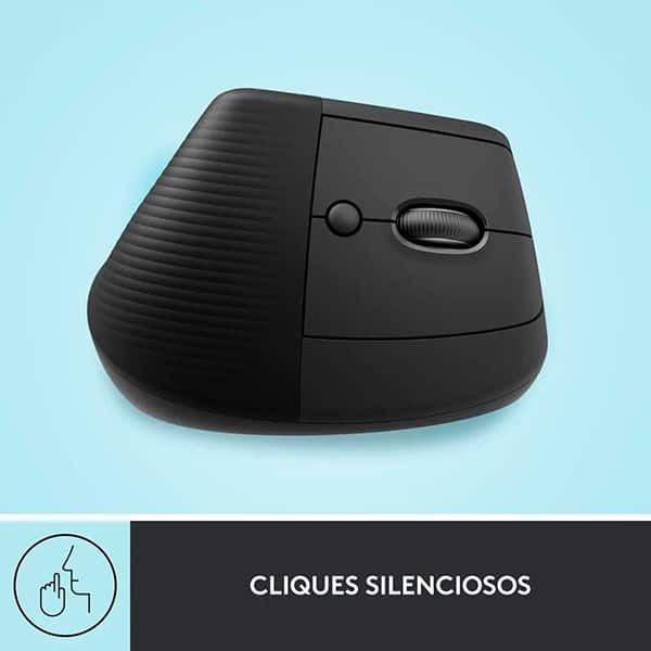 Mouse Sem Fio Logitech Lift Vertical com Design Ergonômico para Redução de Tensão Muscular, Cliques Silenciosos, Bluetooth ou USB - Grafite + Teclado Ergonômico sem fio Logitech Wave Keys com Design Ondulado, Conexão Bluetooth, Compatível com Windows/Mac, Layout US - Grafite CX 1 UN