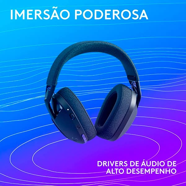 Headset Gamer G321 Lightspeed, Sem fio, Bluetooth, Preto, 981-001562, Logitech G + Mouse Gamer Sem Fio Logitech G305 LIGHTSPEED com 6 Botões Programáveis e Até 12.000 DPI - Preto CX 1 UN