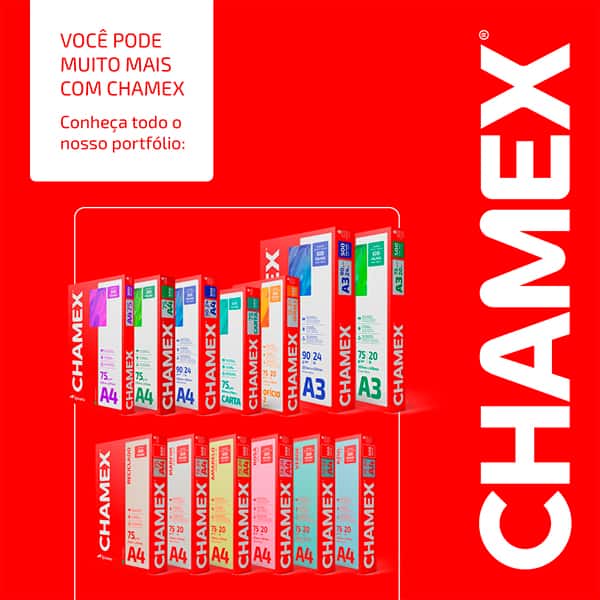 Papel Sulfite A4, 75g, 210mmx297mm, Caixa com 10 resmas - 5000 Folhas, Chamex CX 5000 FL